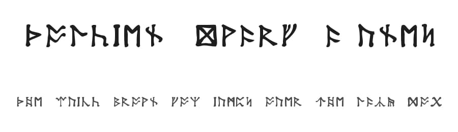 Tolkien Dwarf Runes — Dingbats Font