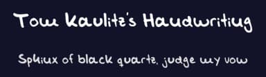 Tom Kaulitz's Handwriting by Paige — Script Handwritten Font — thumbnail 2