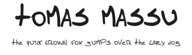 Tomas Massu by Jose Fernandez — Script Handwritten Font