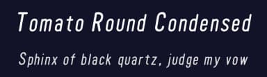 Tomato Round Condensed by www.jarchive.org — Sans Serif Font — thumbnail 2