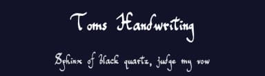 Toms Handwriting by Omega Font Labs — Script Handwritten Font — thumbnail 2