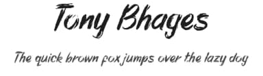 Tony Bhages by cove703 — Script Handwritten Font — thumbnail 1