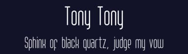 Tony Tony by FactoryType — Sans Serif Font — thumbnail 2