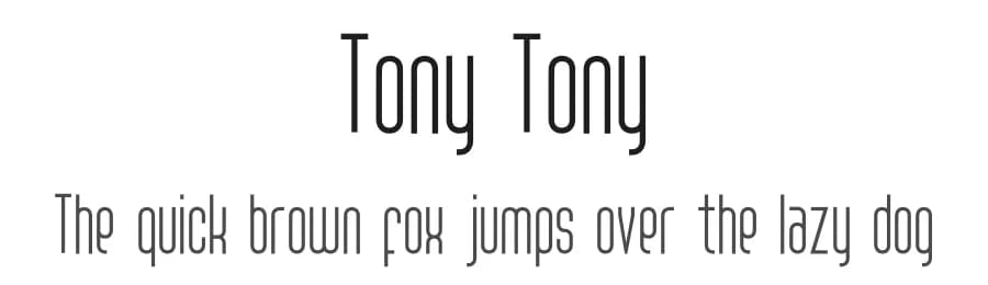 Tony Tony by FactoryType — Sans Serif Font
