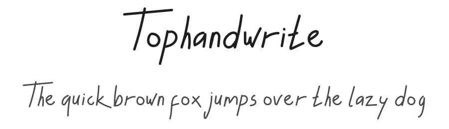 Tophandwrite by Ahmad Taufiq — Script Handwritten Font