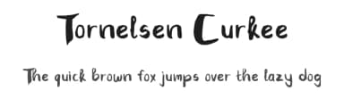 Tornelsen Curkee by madeDeduk — Script Handwritten Font — thumbnail 1
