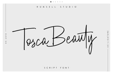 Tosca Beauty Font by Runsell Graphic — Script Handwritten Font — thumbnail 1