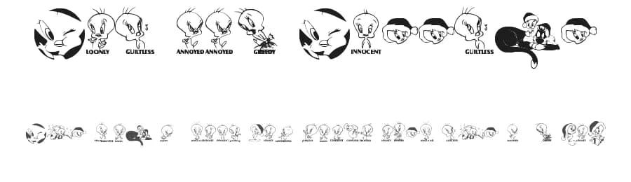 Totally Tweetie by Your Own Font — Dingbats Font