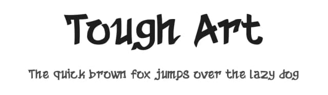 Tough Art by Idebareng — Script Handwritten Font