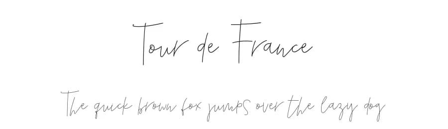 Tour de France by AminMario — Script Handwritten Font