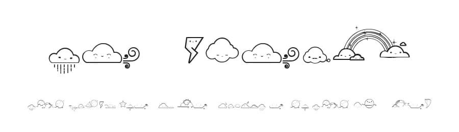 Toy Cloud by Maelle.K | Thomas Boucherie — Dingbats Font