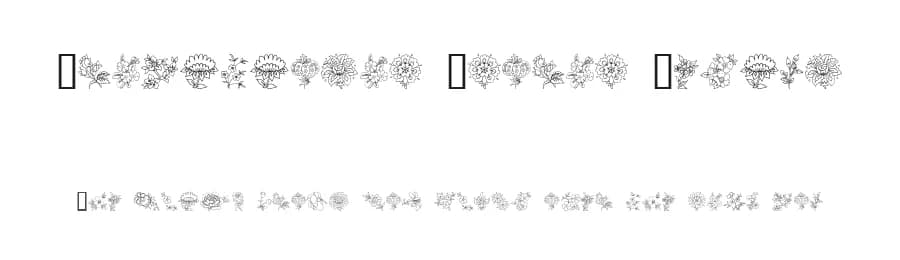 Traditional Floral Design by House of Lime — Dingbats Font