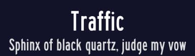Traffic by Ash Pikachu Font — Sans Serif Font — thumbnail 2