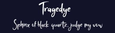 Tragedye by Yesie Erma Yunita — Script Handwritten Font — thumbnail 2