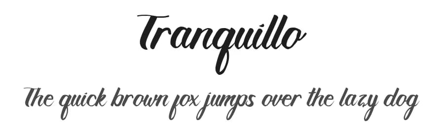 Tranquillo by casualized — Script Handwritten Font