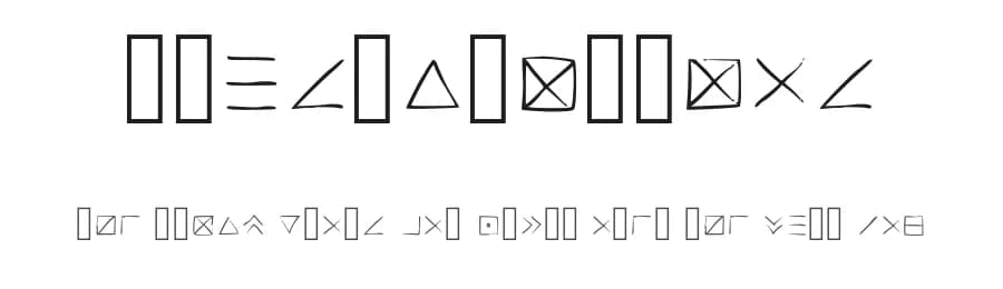 Transcription by Hilary B — Dingbats Font