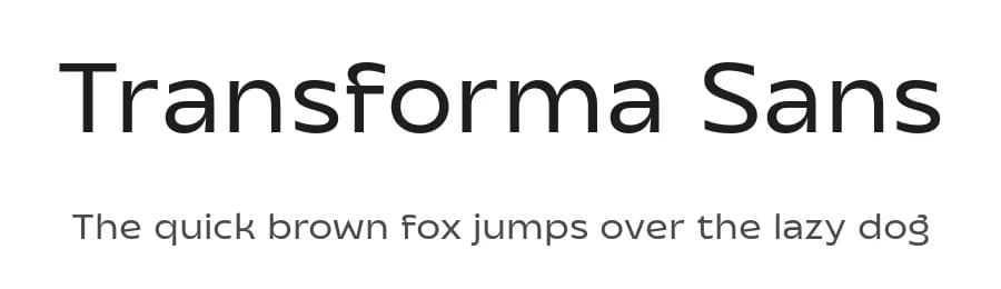 Transforma Sans by Fontfabric — Sans Serif Font