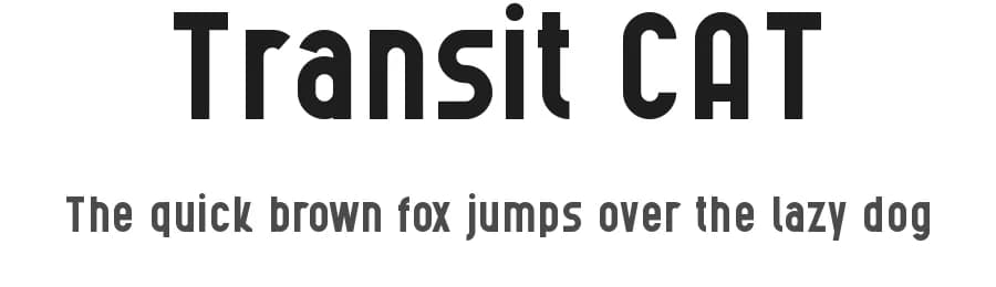 Transit CAT by Peter Wiegel — Sans Serif Font