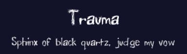 Trauma by Yu Lee — Script Handwritten Font — thumbnail 2