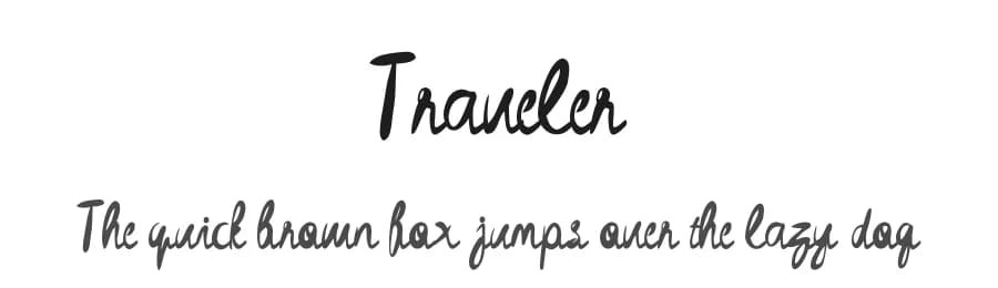 Traveler by 3w protype — Script Handwritten Font — preview 1