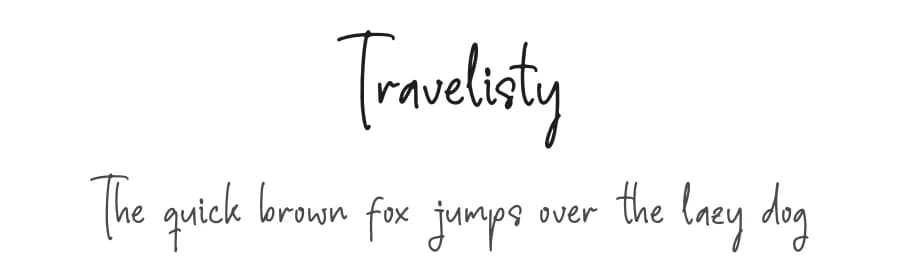 Travelisty by Letterena Studios — Script Handwritten Font