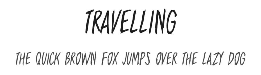 Travelling by Vladimir Nikolic — Script Handwritten Font