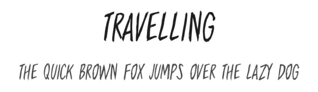 Travelling by Vladimir Nikolic — Script Handwritten Font