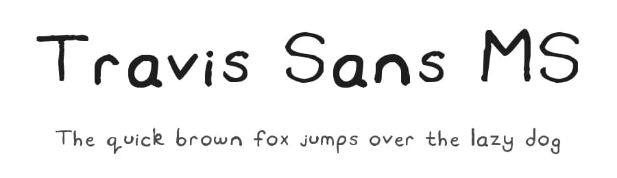 Travis Sans MS by FontPanda — Script Handwritten Font