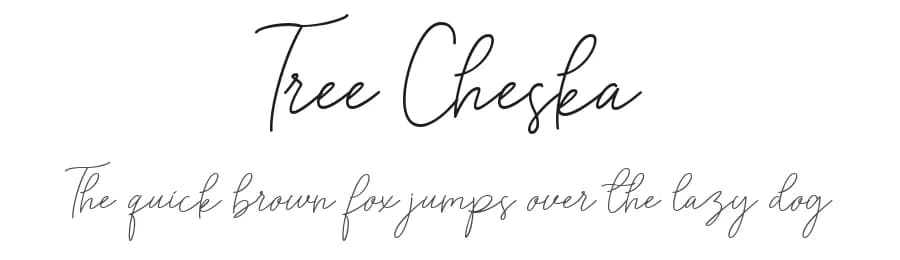 Tree Cheska by Nabila — Script Handwritten Font