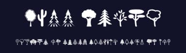 Tree Icons by Woodcutter — Dingbats Font — thumbnail 2