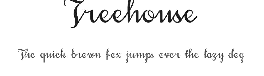 Treehouse by Måns Grebäck — Script Handwritten Font