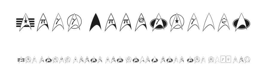 Trek Arrowheads by Pixel Sagas — Dingbats Font
