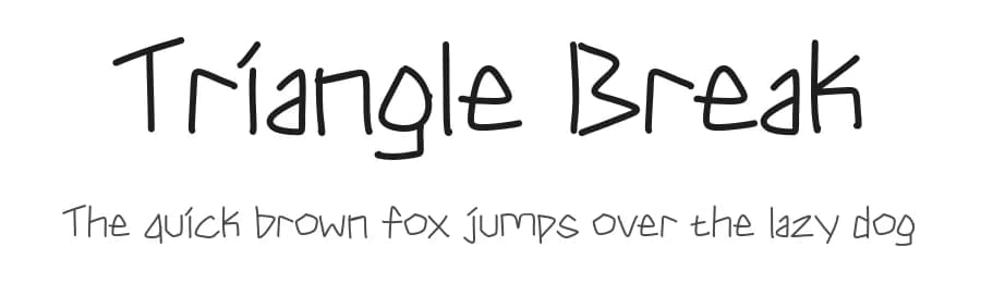 Triangle Break by Origin Type — Script Handwritten Font