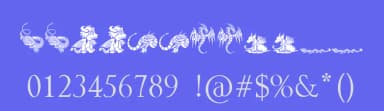 Tribal Dragons Tattoo Designs by JSH creates — Dingbats Font — thumbnail 3
