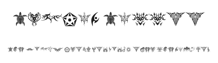 Tribal Tattoo by zanatlija — Dingbats Font