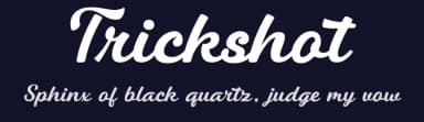 Trickshot by Måns Grebäck — Script Handwritten Font — thumbnail 2