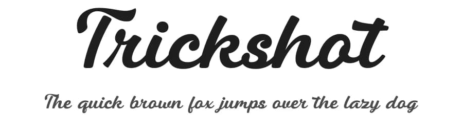Trickshot by Måns Grebäck — Script Handwritten Font