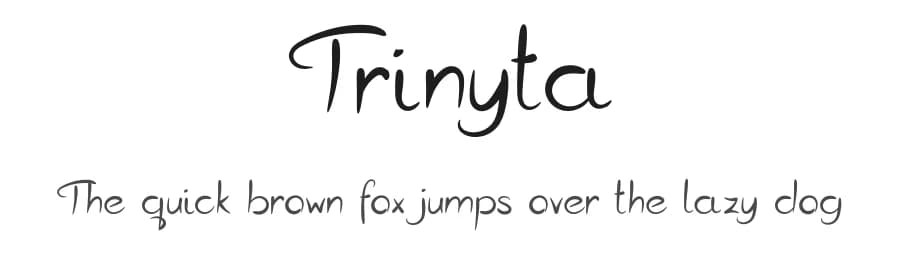 Trinyta by Digital Typeface Studio — Script Handwritten Font