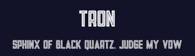 Tron by Peter Olexa — Sans Serif Font — thumbnail 2