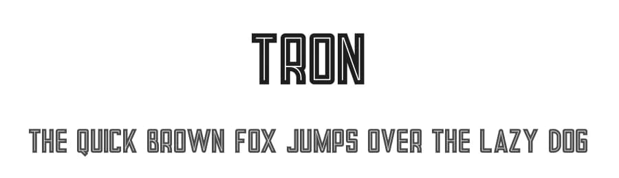 Tron by Peter Olexa — Sans Serif Font