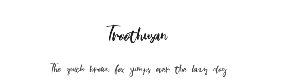 Troothusan by wisto studio — Script Handwritten Font