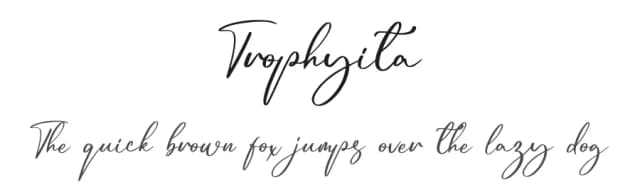 Trophyita by Rudhi Sasmito — Script Handwritten Font