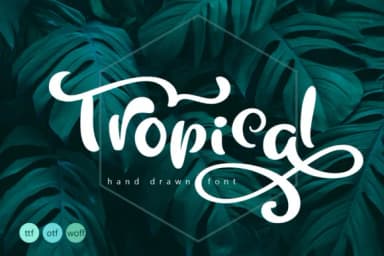 Tropical Font by Happy Letters — Script Handwritten Font — thumbnail 1