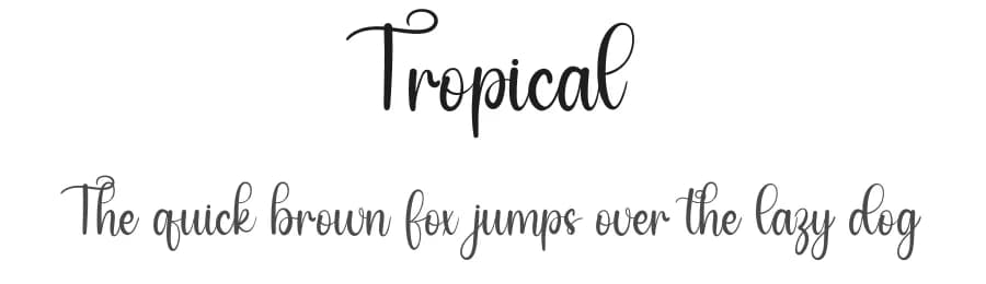 Tropical by PiPi Creative STUDIO — Script Handwritten Font