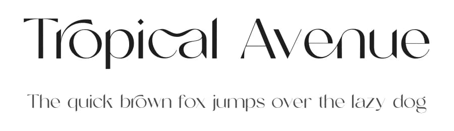 Tropical Avenue by Zeenesia Studio — Sans Serif Font