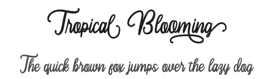 Tropical Blooming by Prioritype Co — Script Handwritten Font