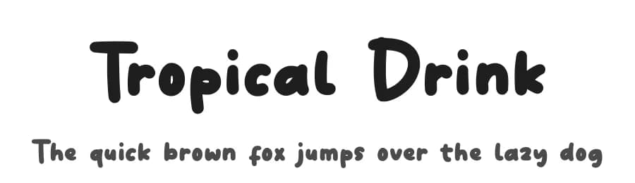 Tropical Drink by Sronstudio — Script Handwritten Font