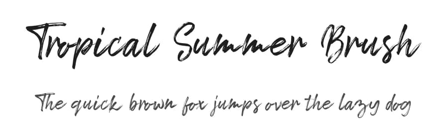 Tropical Summer Brush by Blue Studio09 — Script Handwritten Font
