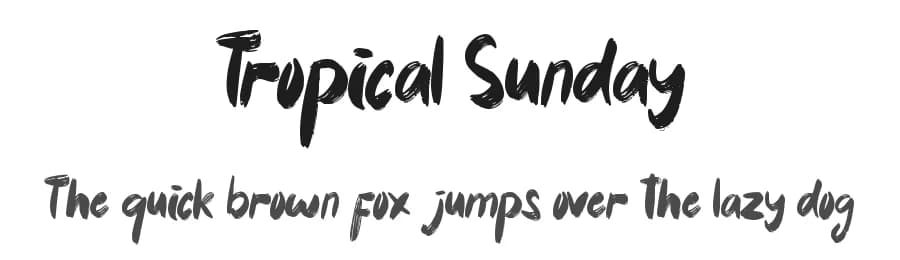 Tropical Sunday by Yoga Letter — Script Handwritten Font