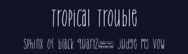 Tropical Trouble by Tate Chaffin — Script Handwritten Font — thumbnail 2